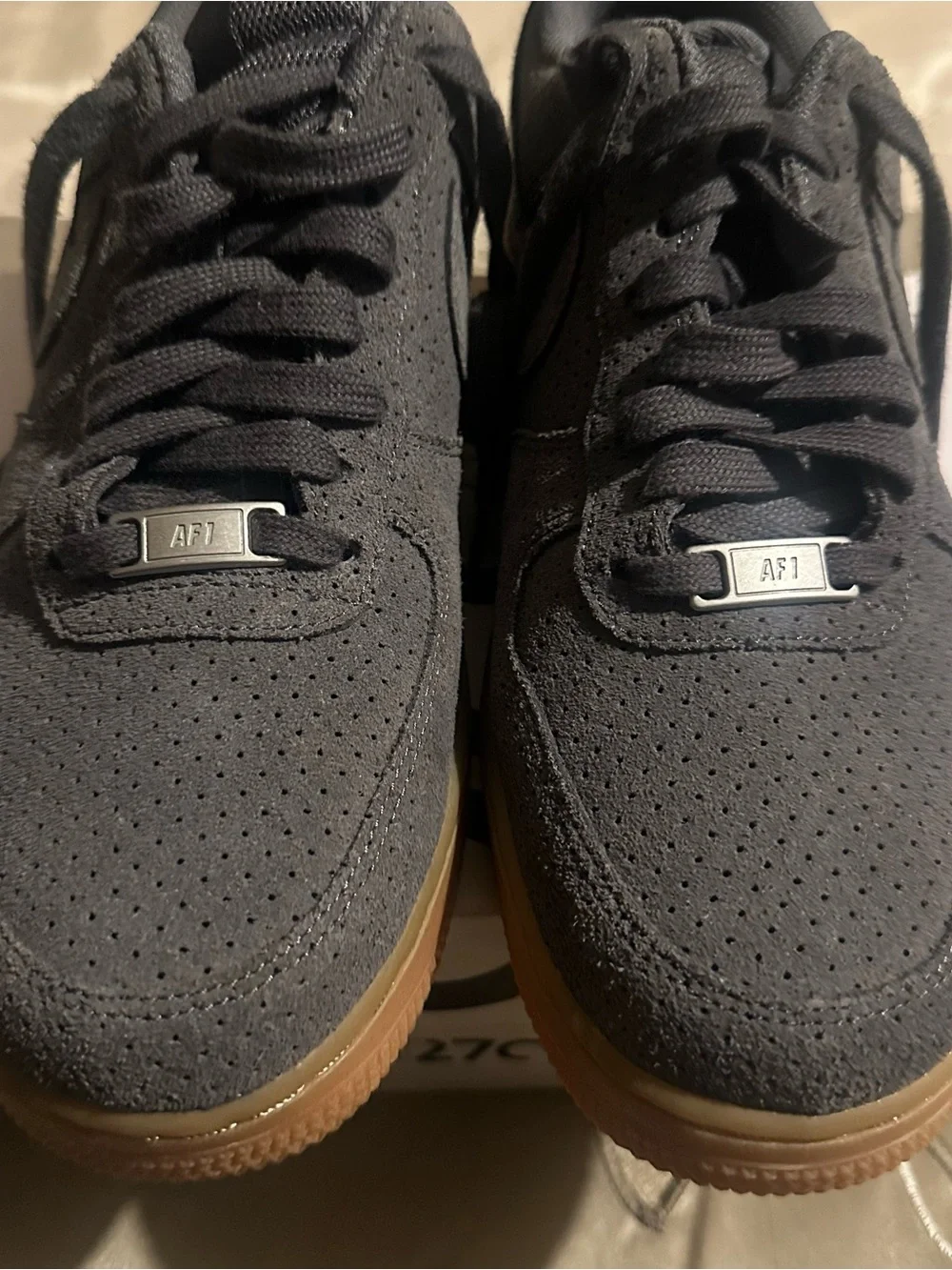 Nike Men's Suede Sneakers in Dark Gray with Gum Sole